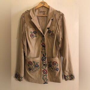 Powder River Suede Floral Jacket